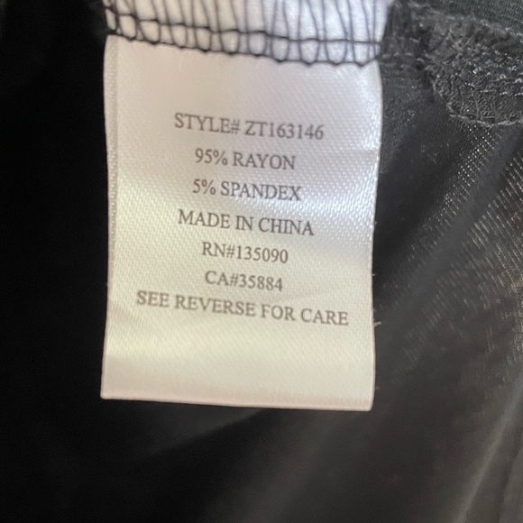 Z Supply Black Airy Short Sleeve Slit Side Jersey Tunic Top or Dress Size Large - Picture 3 of 12